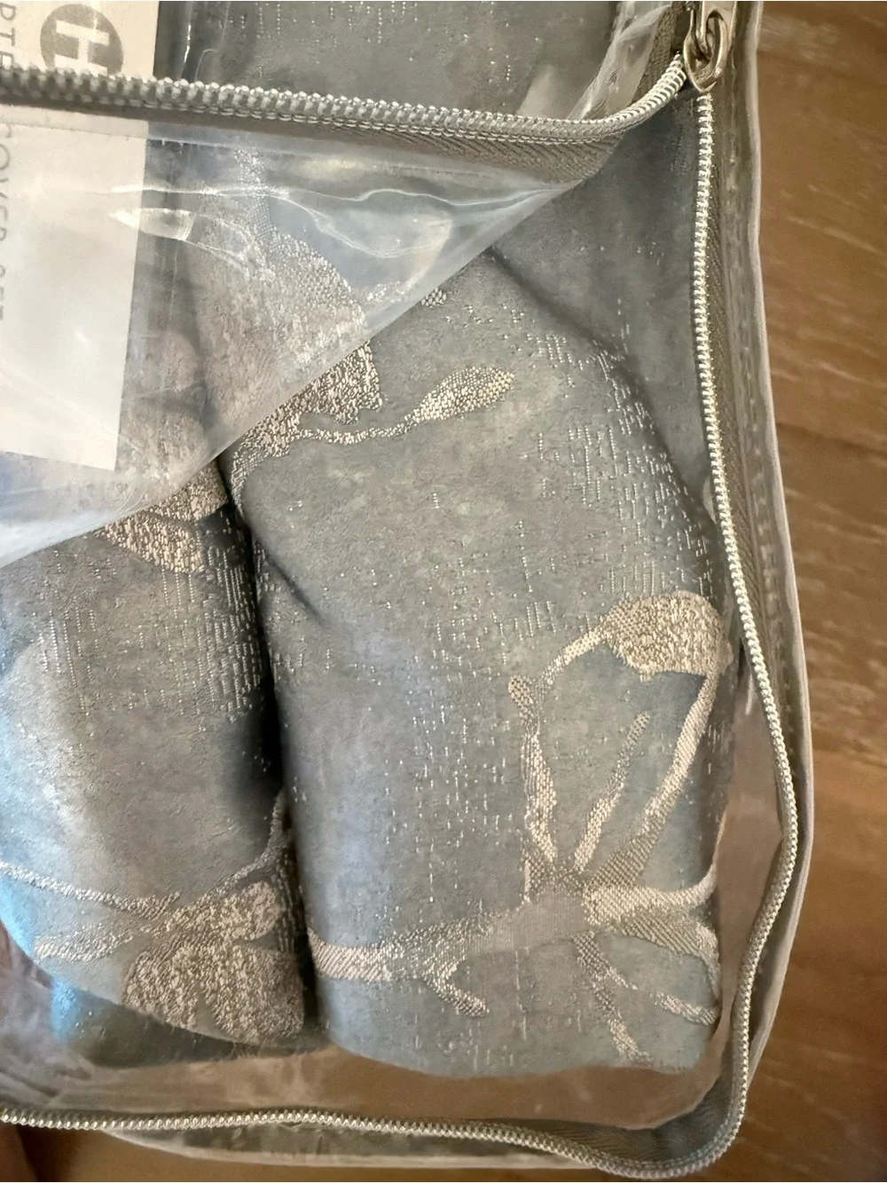Hotel Collection Silver Gray Floral Comforter Set